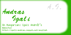 andras igali business card